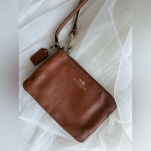 Authentic Leather Coach Wristlet